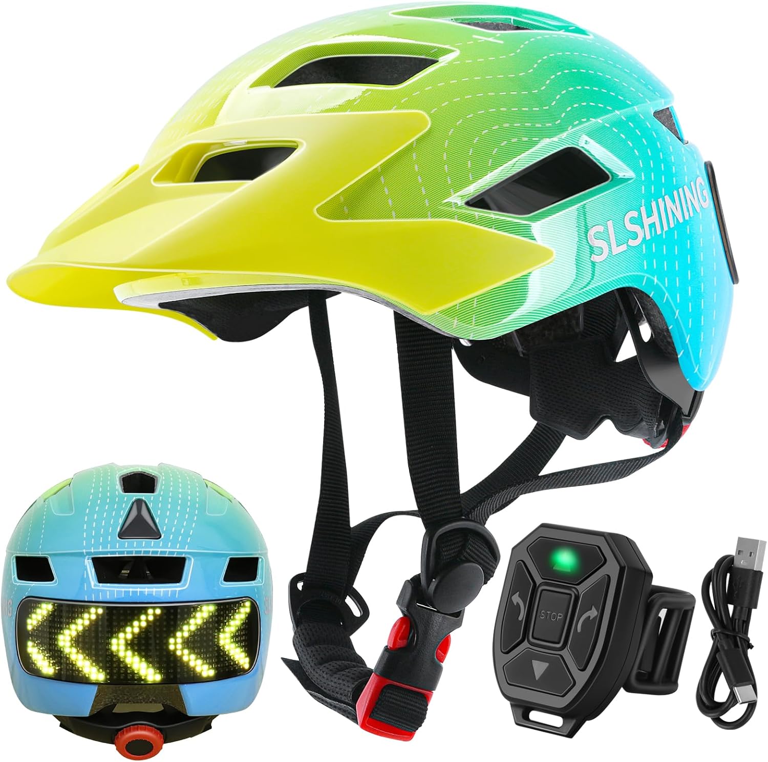 Mountain Biking Sport - Rechargeable LED Display Bicycle Helmet New
