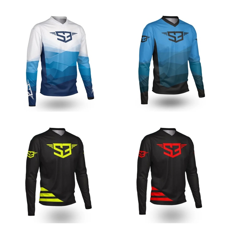 Mountain Biking Downhill - S3 Long Sleeve Motocross Jersey for