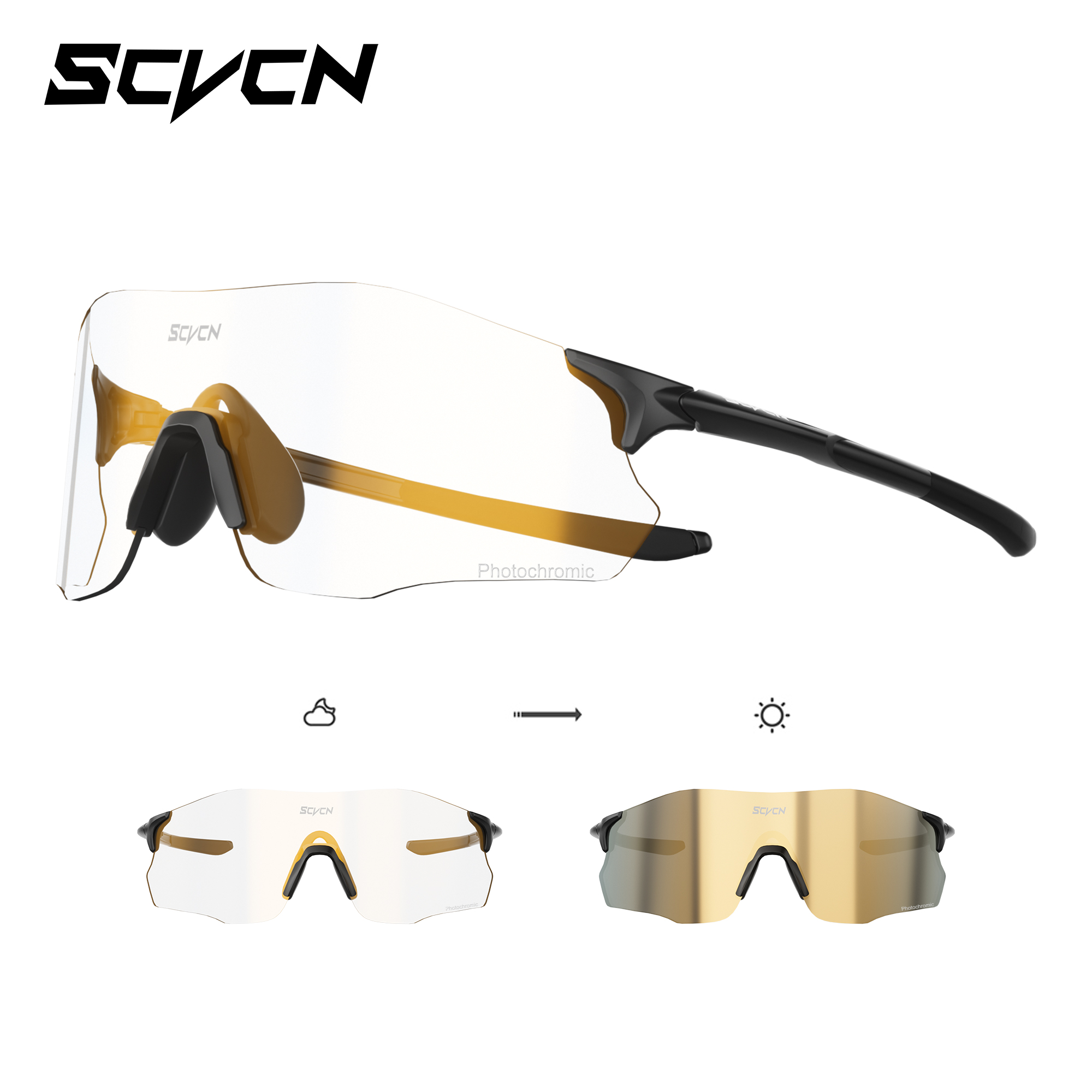 SCVCN Photochromic Rimless Sun - Mountain Biking Sport recension och pris