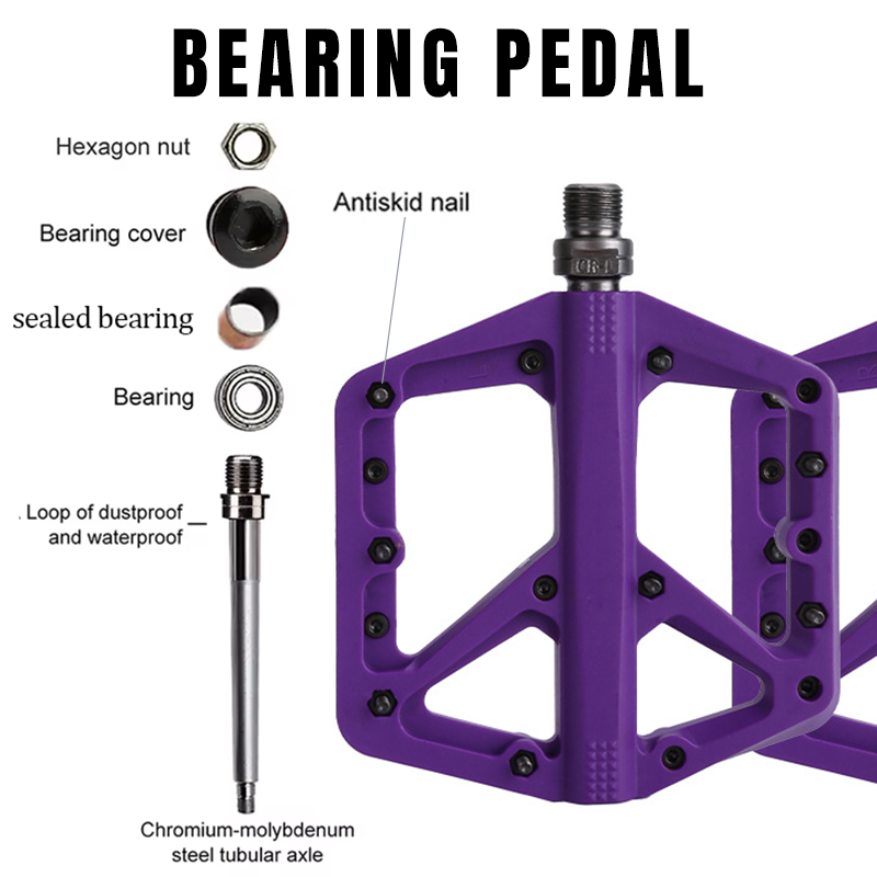 Nylon Bicycle Pedals MTB Platf - Pedal Platform Flat recension och pris