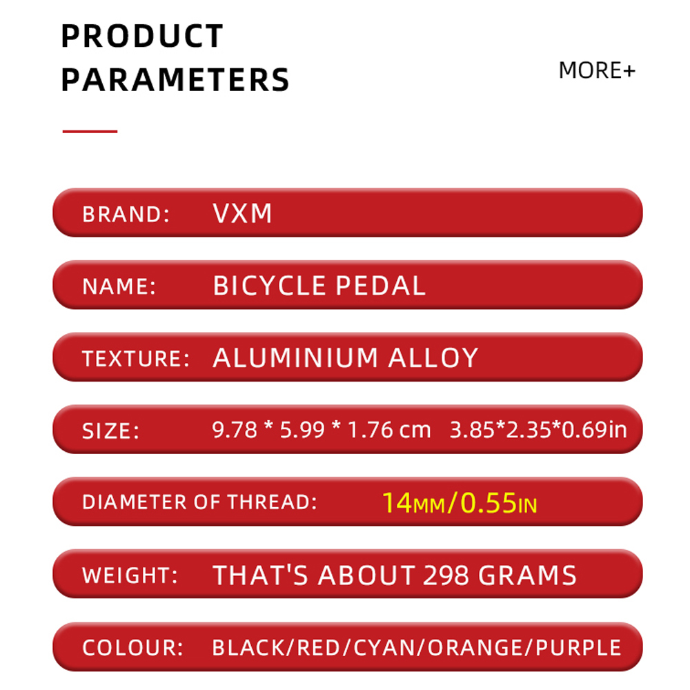 VXM Bicycle Ultralight Seal Be - Pedal Platform Flat recension och pris