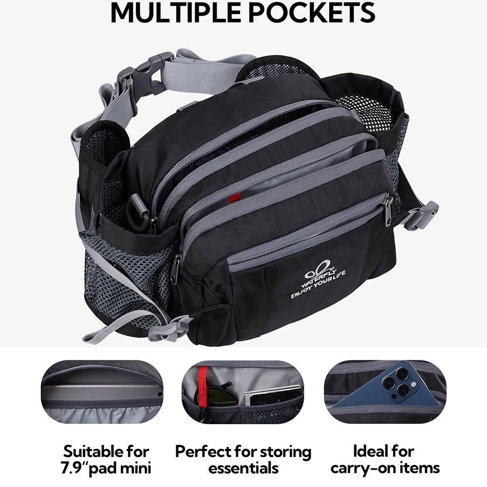 WATERFLY Fanny Pack Waist Bag  - Mountain Biking Hip Pack recension och pris